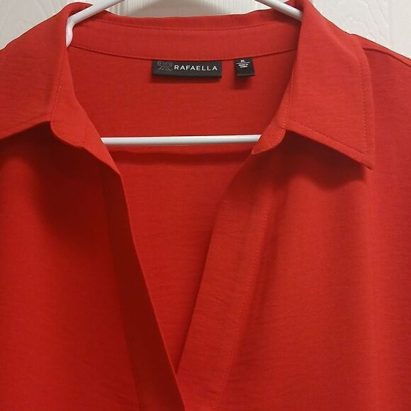 H&M Red Casual Oversized Button Up Shirt NWOT - Picture 2 of 8